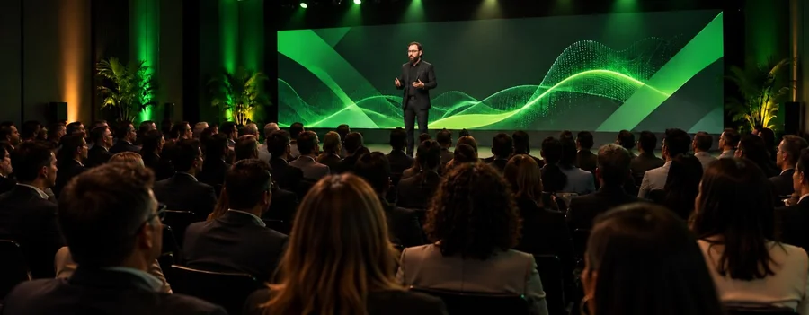 Auditório e palco verde