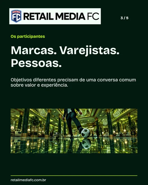 Introdução ao Retail Media · página 3. Retail Media FC; proposta de identidade visual.
